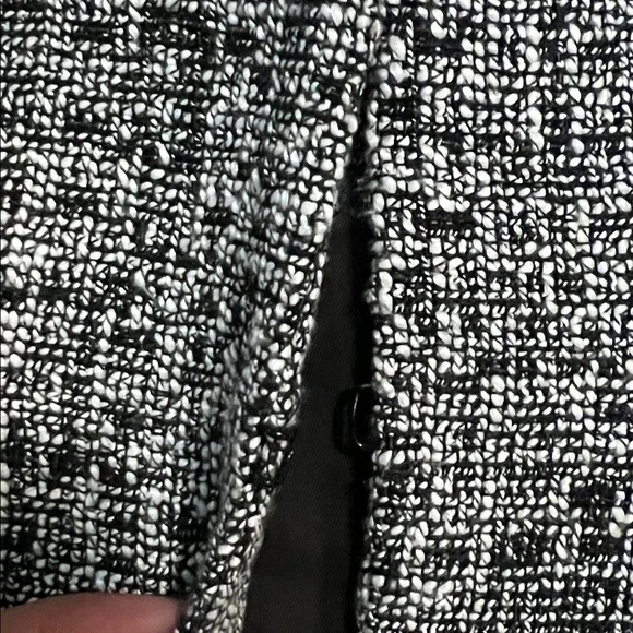 H & M Tweed Blazer Size 2 Black White Office Career Academia Work Capsule Formal - Picture 8 of 10